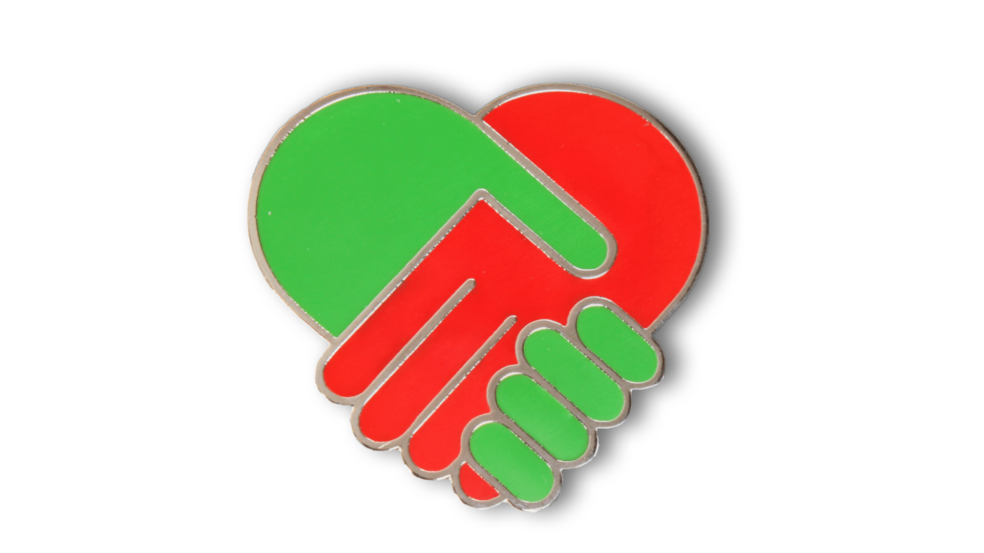 groen en rood handje