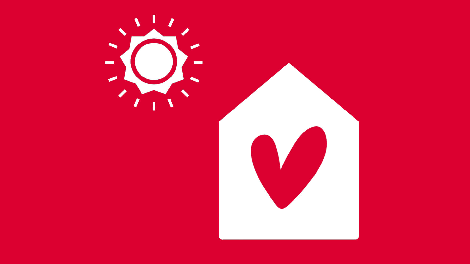 rood vlak met huisje