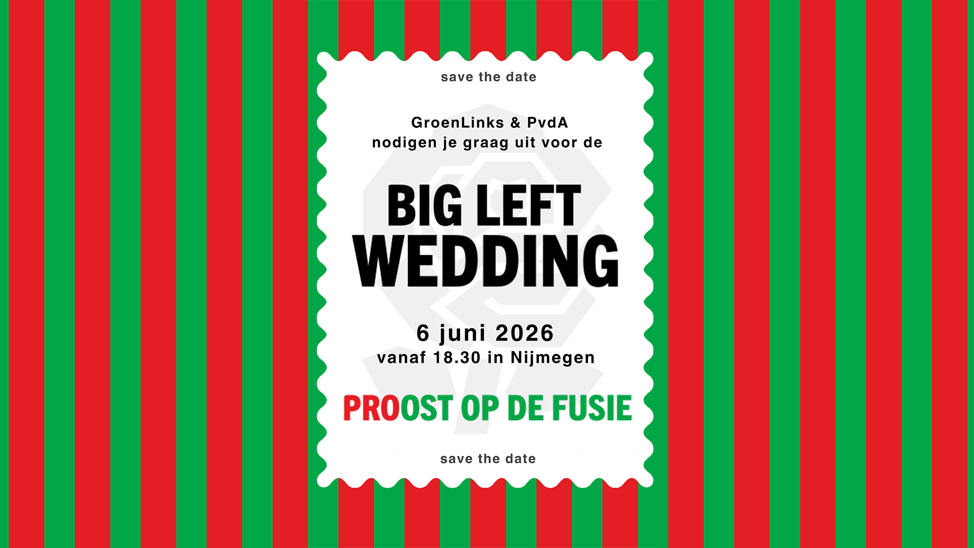 aankondiging Big Left Wedding